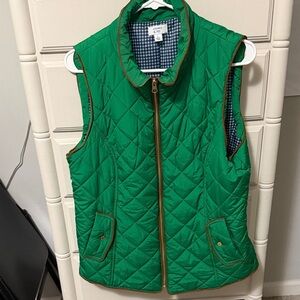Crown & Ivy Green Quilted Vest